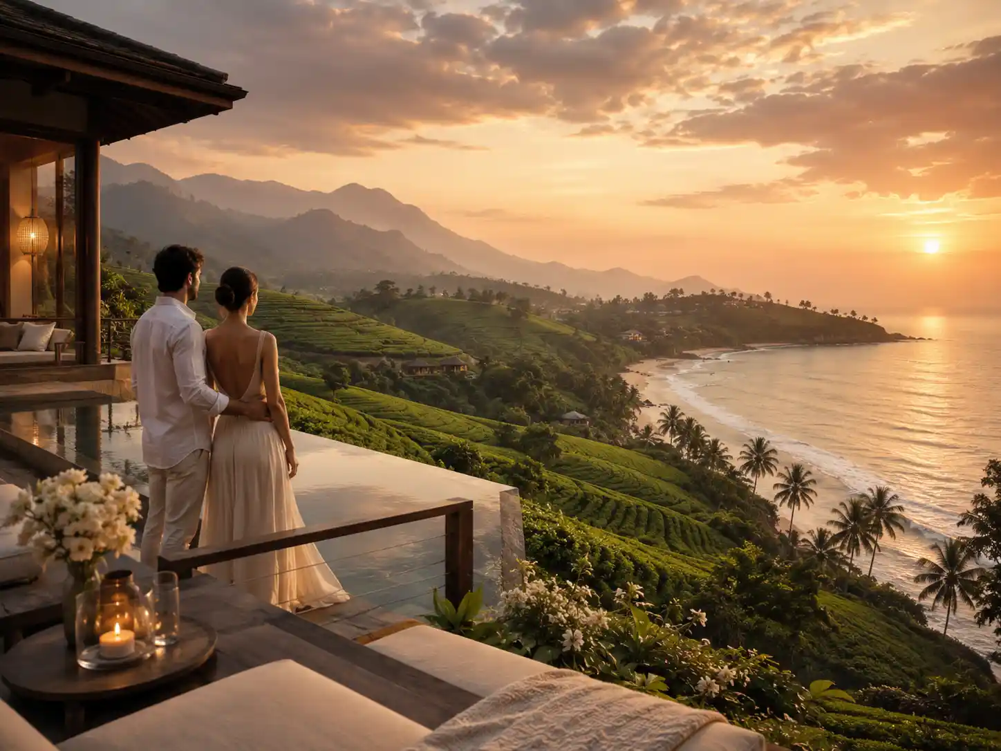10 days Sri Lanka boutique honeymoon tour with luxury sunset beach stay