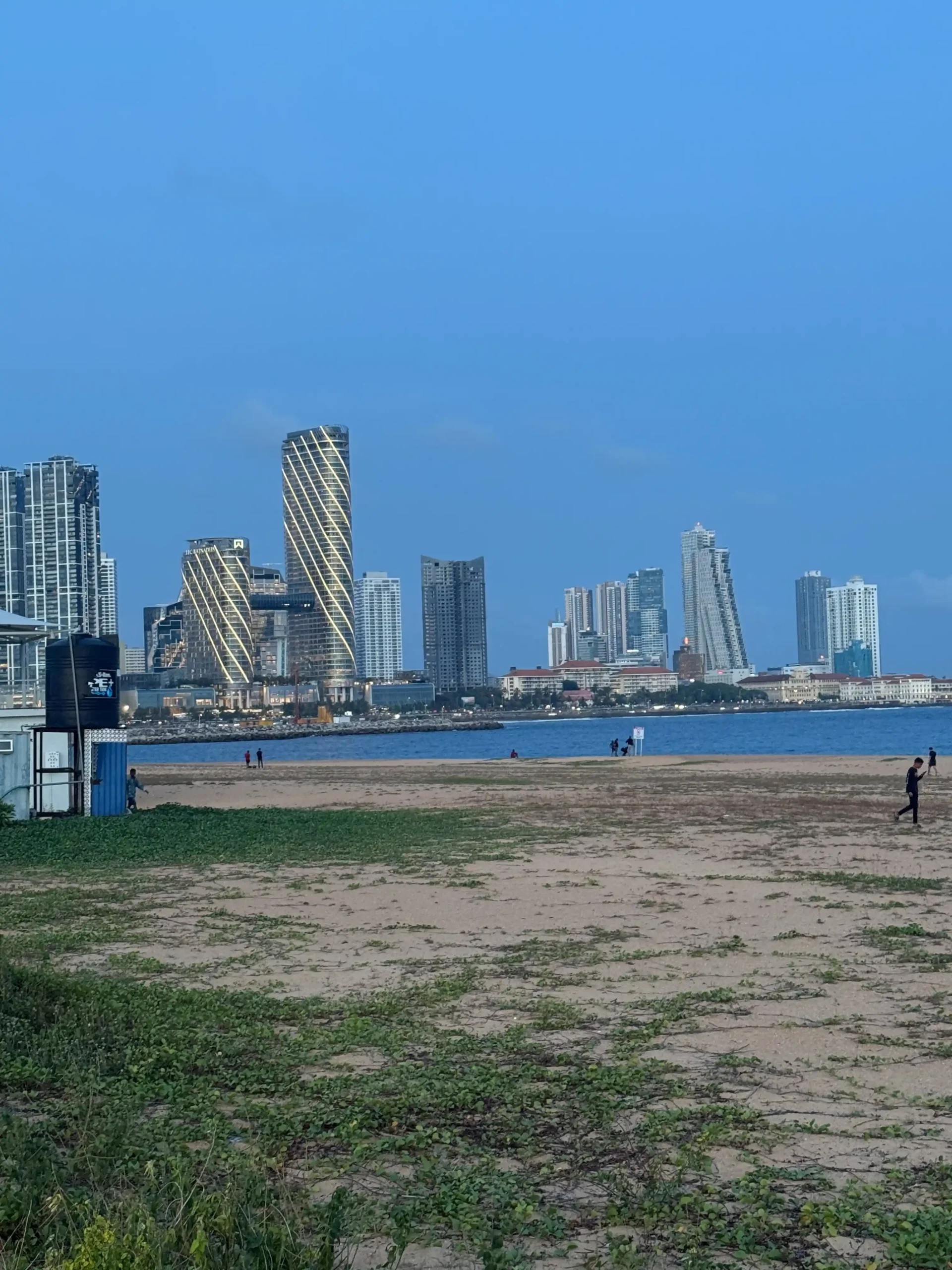 Colombo city skyline and coastal view in Sri Lanka