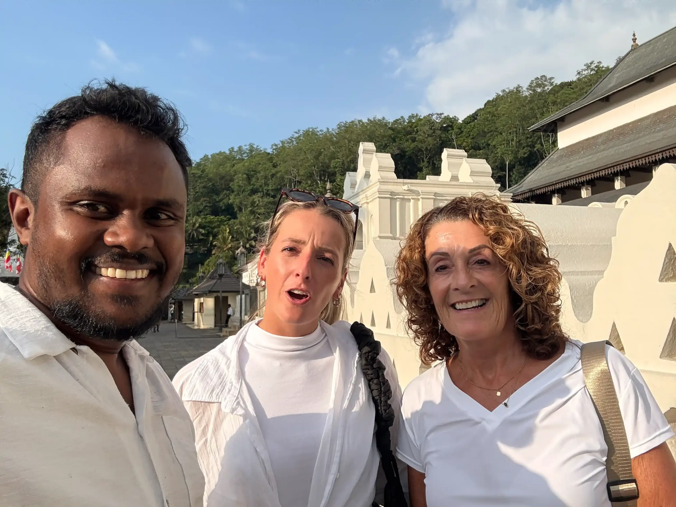 YesCeylon guests visiting Temple of the Tooth in Kandy Sri Lanka